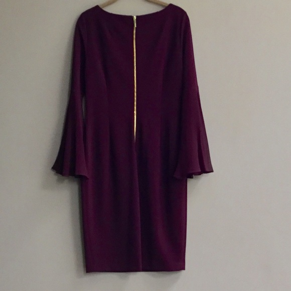 Calvin Klein Chiffon Sleeve Dress - Picture 5 of 7